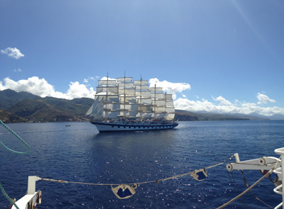 Royal Clipper from the deck